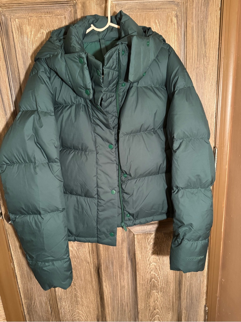 lululemon athletica Deep Forest Green Puffer Jacket with Hood